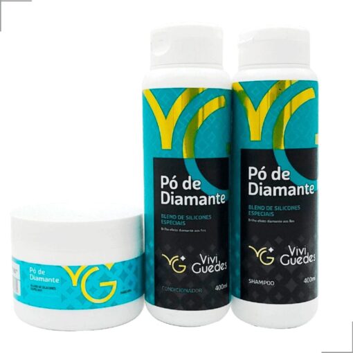 Kit Pó de Diamante - 3 Itens Vivi Guedes - Cod 075
